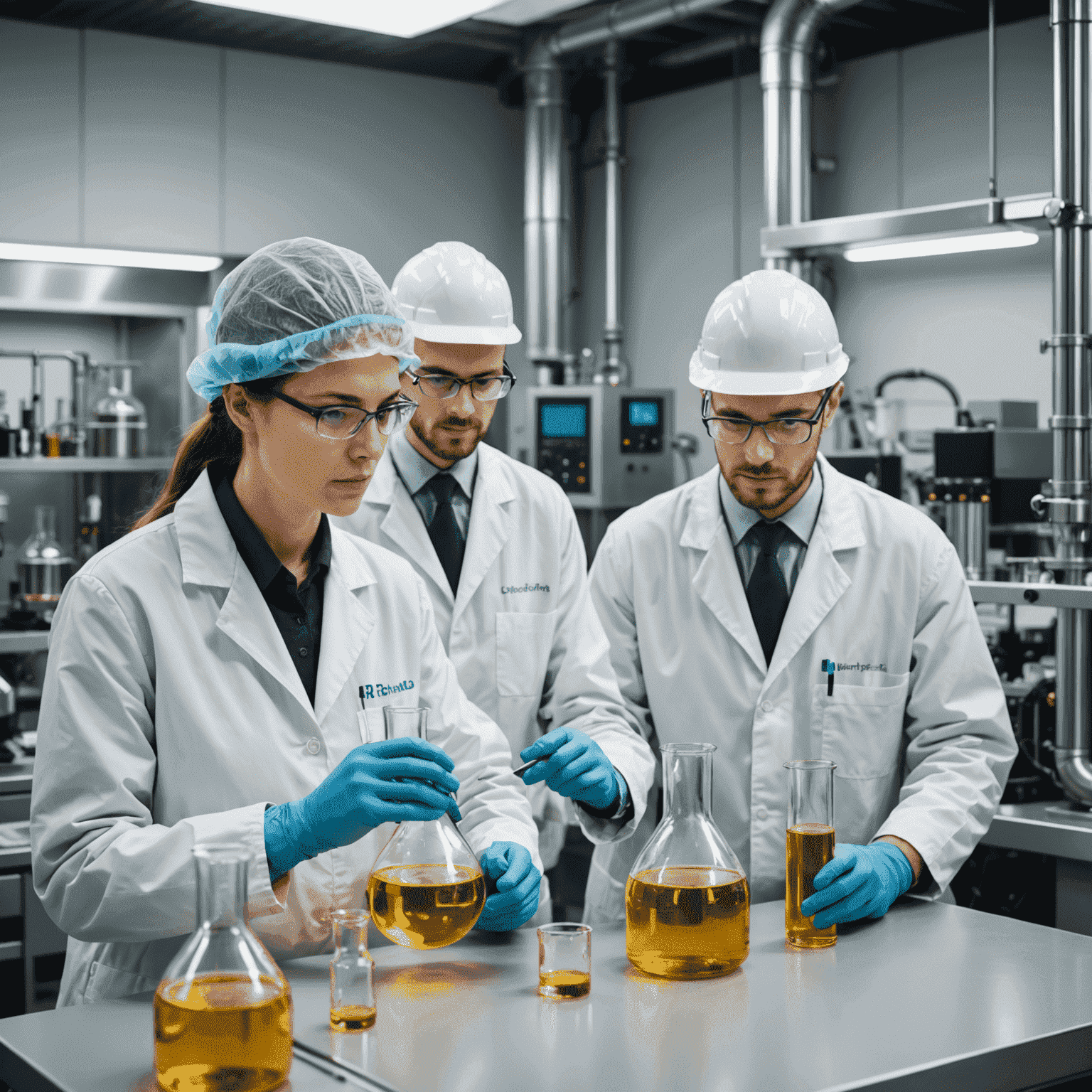 Researchers in a laboratory working on innovative oil extraction technologies, symbolizing the industry's investment in R&D